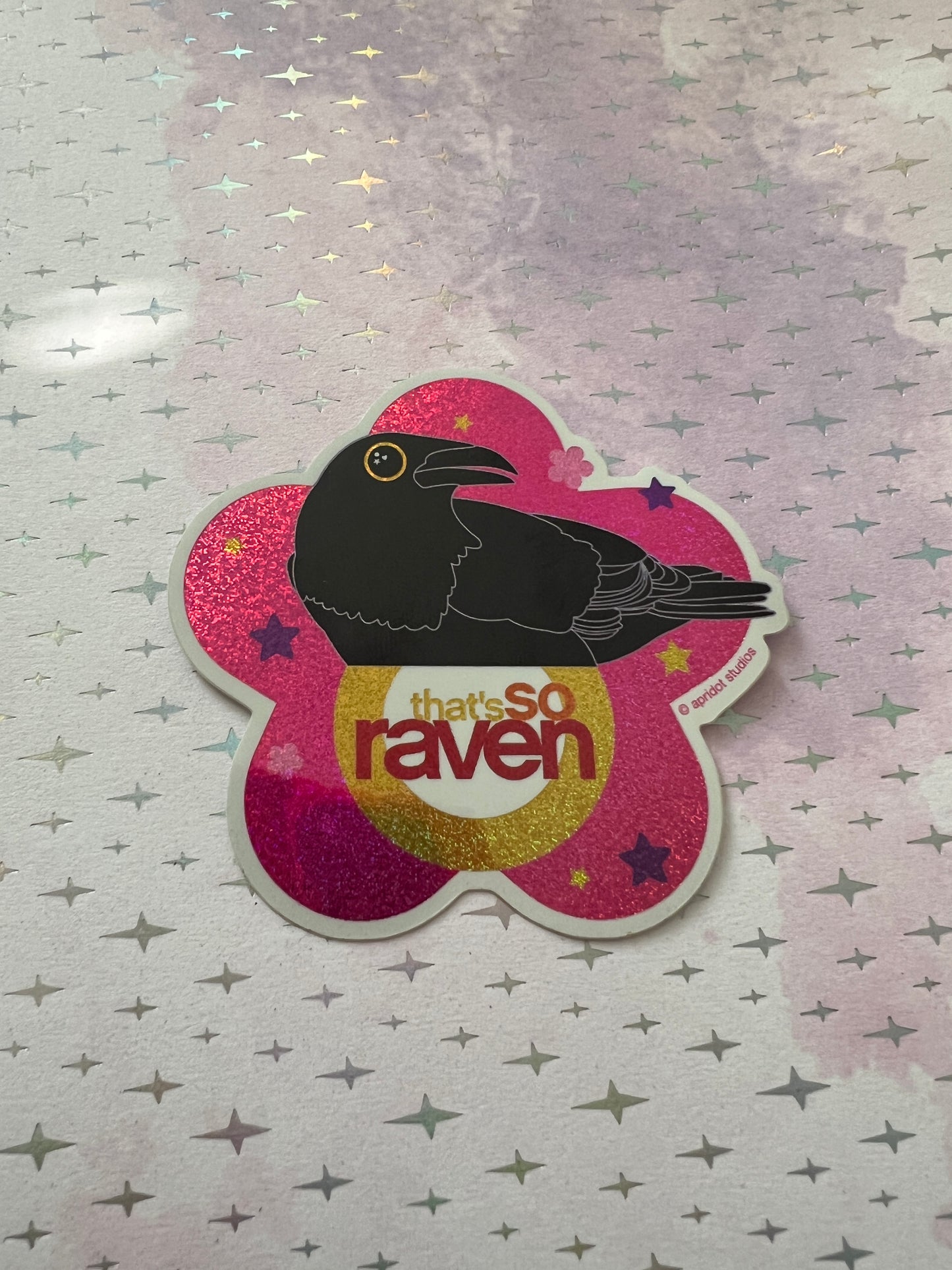 *Holographic* Raven Sticker - Apridot Studios