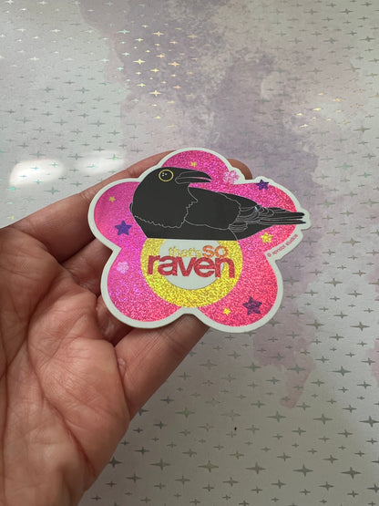 *Holographic* Raven Sticker - Apridot Studios