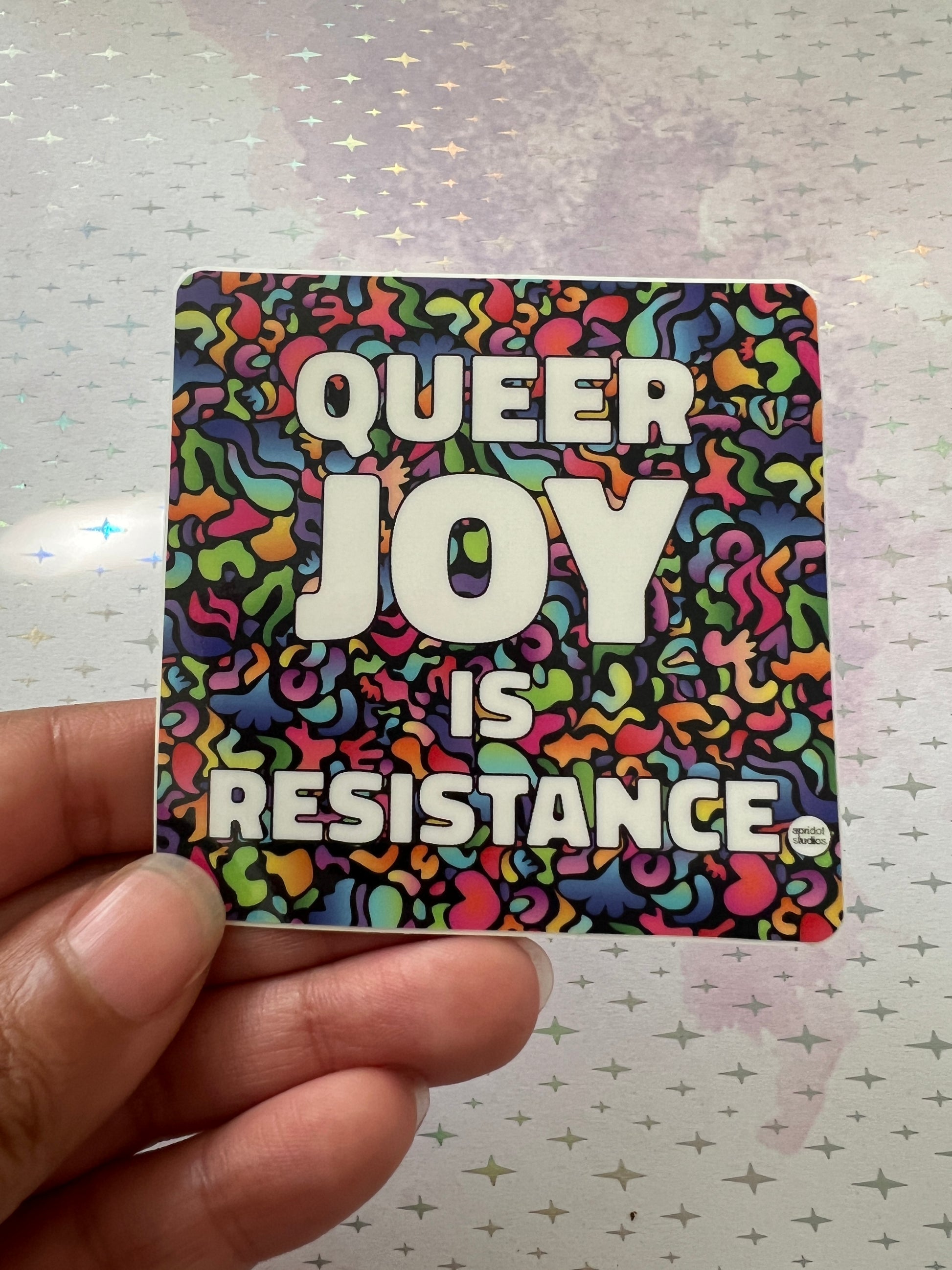 Queer Joy is Resistance Sticker - Apridot Studios