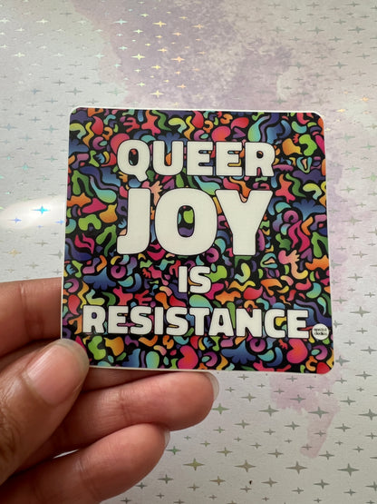 Queer Joy is Resistance Sticker - Apridot Studios