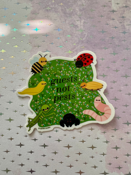 Guests Not Pests Sticker - Apridot Studios