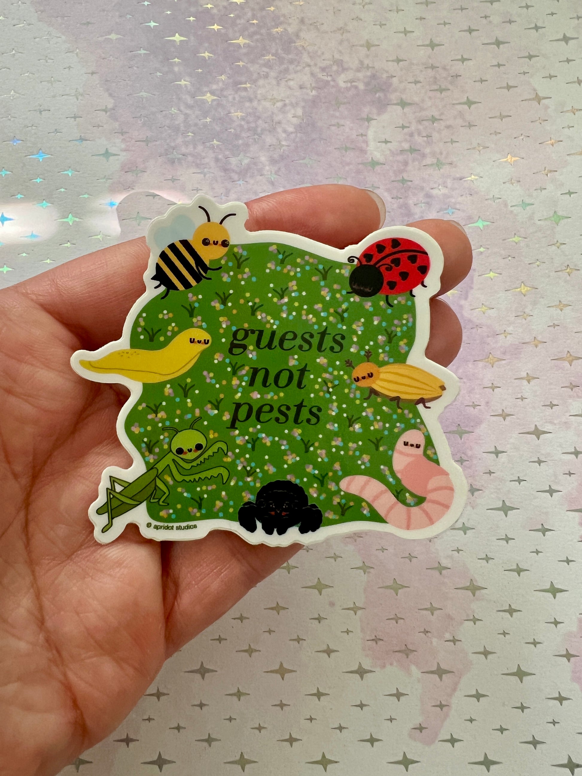 Guests Not Pests Sticker - Apridot Studios