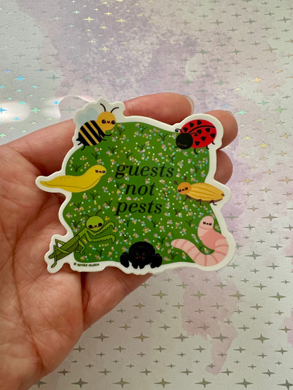 Guests Not Pests Sticker - Apridot Studios