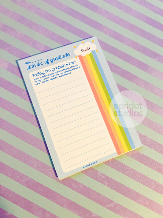 Little List of Gratitude Notepad - Apridot Studios