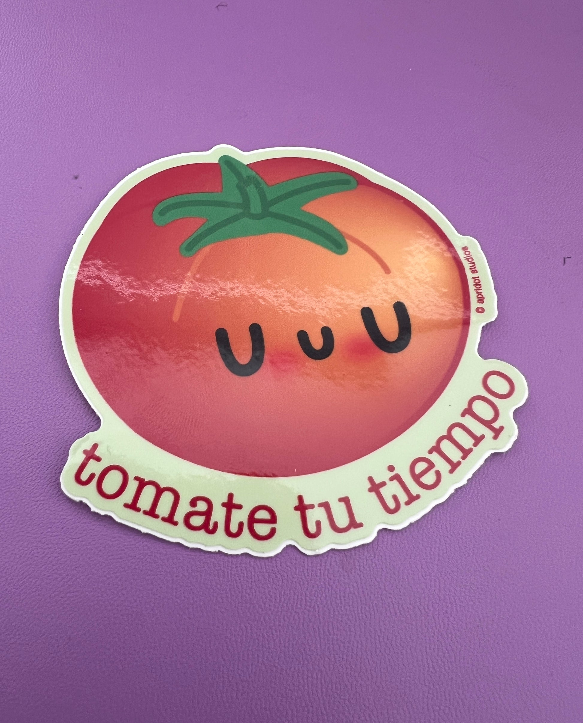 Tomate Tú Tiempo Sticker - Apridot Studios