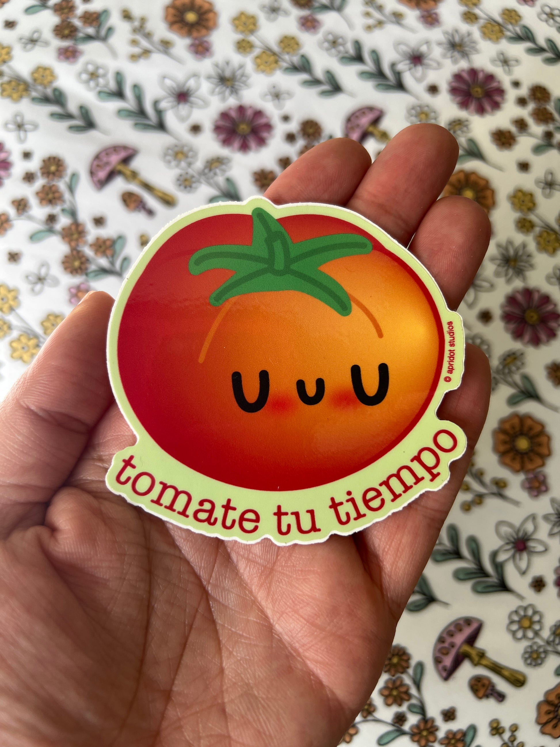 Tomate Tú Tiempo Sticker - Apridot Studios
