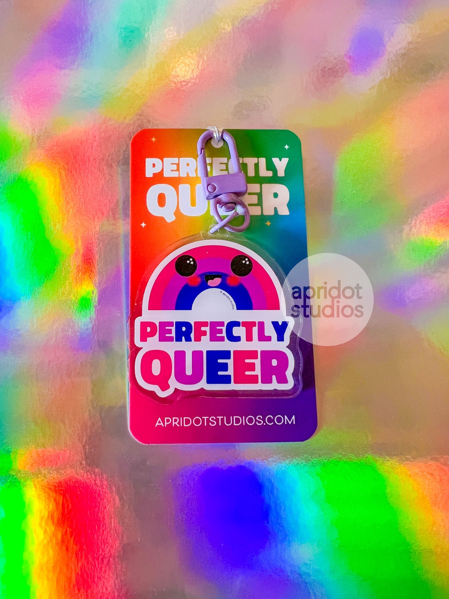 Perfectly Queer Pride Rainbow Keychain