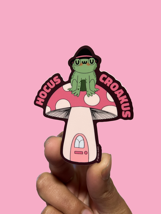 Hocus Croakus Sticker - Apridot Studios