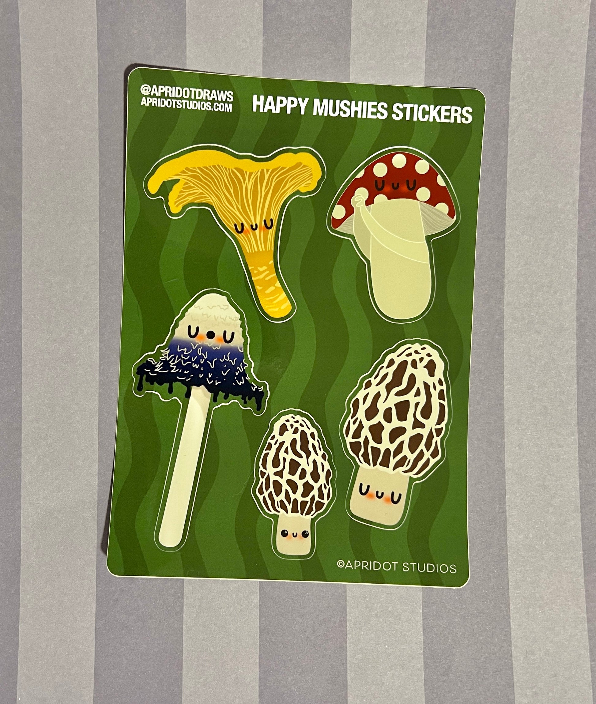 Happy Mushies Sticker Sheet - Apridot Studios