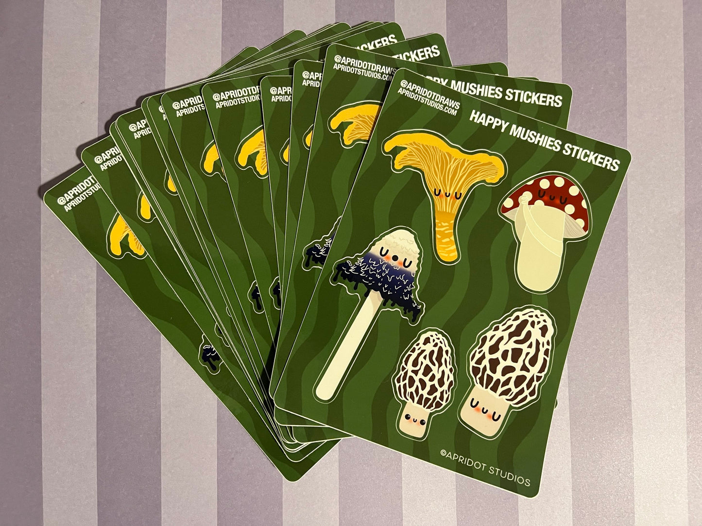 Happy Mushies Sticker Sheet - Apridot Studios