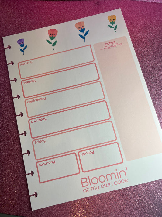 Bloomin' Weekly Tracker Sheets