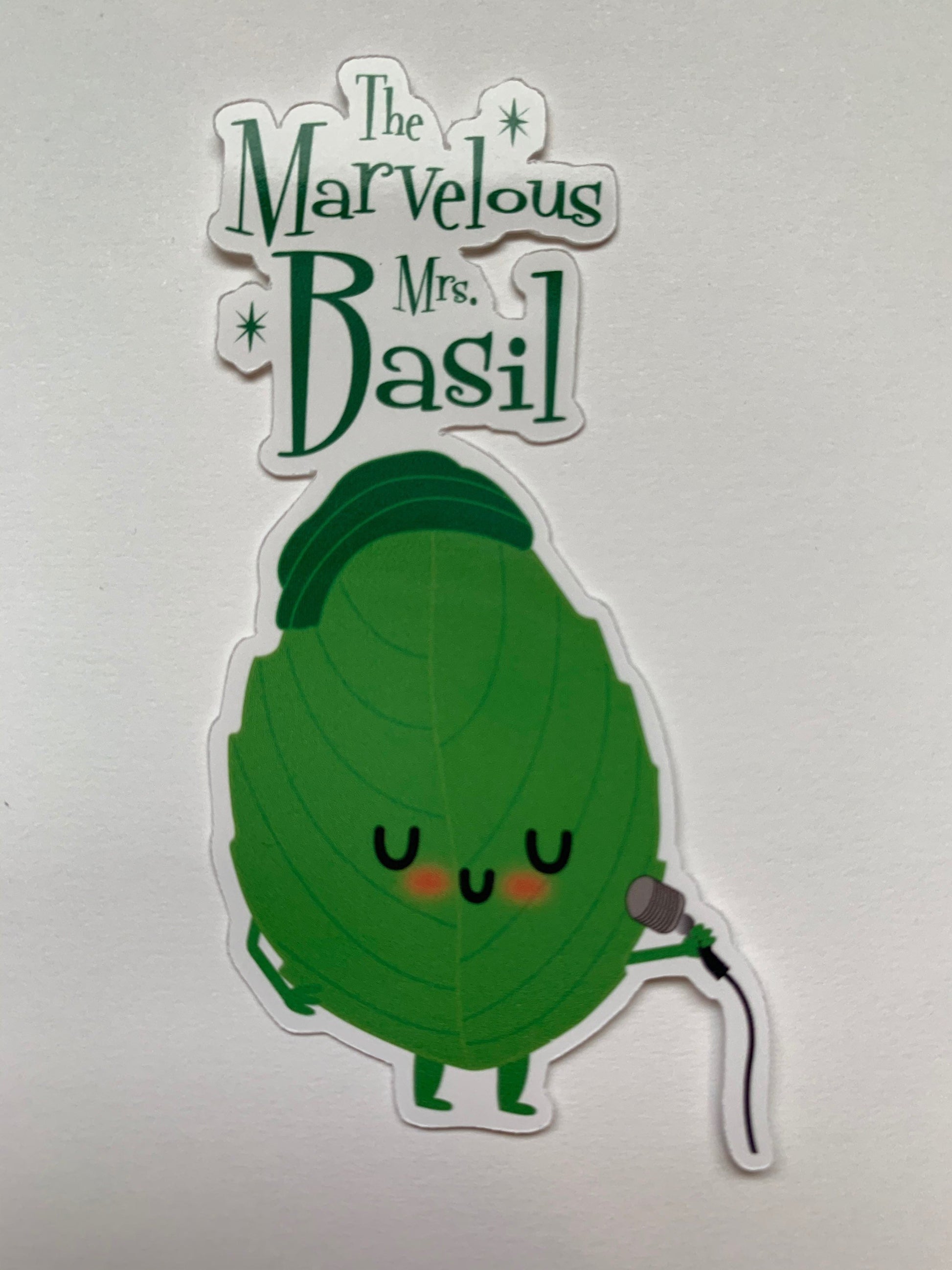 Marvelous Mrs. Basil Sticker - Apridot Studios