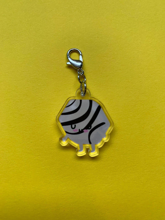 ZEBRA CAKE Acrylic Zipper Charm - Apridot Studios